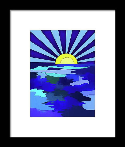 Sunset on The Lake - Framed Print