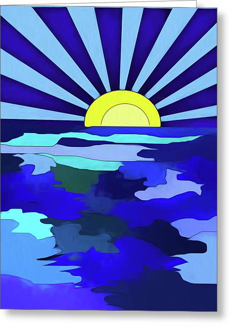 Sunset on The Lake - Greeting Card