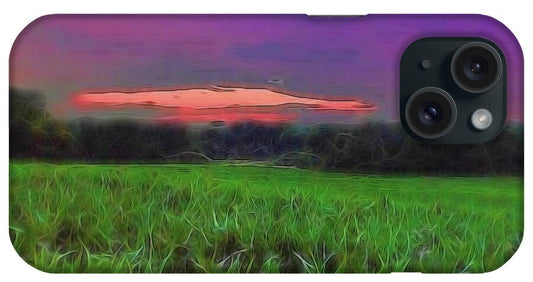 Sunset Over a Cornfield - Phone Case