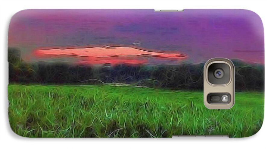 Sunset Over a Cornfield - Phone Case