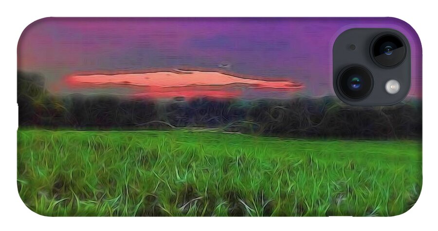 Sunset Over a Cornfield - Phone Case