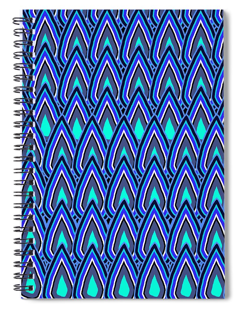 Teardrops In Blue - Spiral Notebook