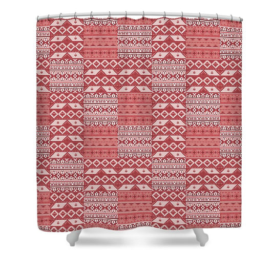 Terra Cotta Southwest Patchwork - Shower Curtain