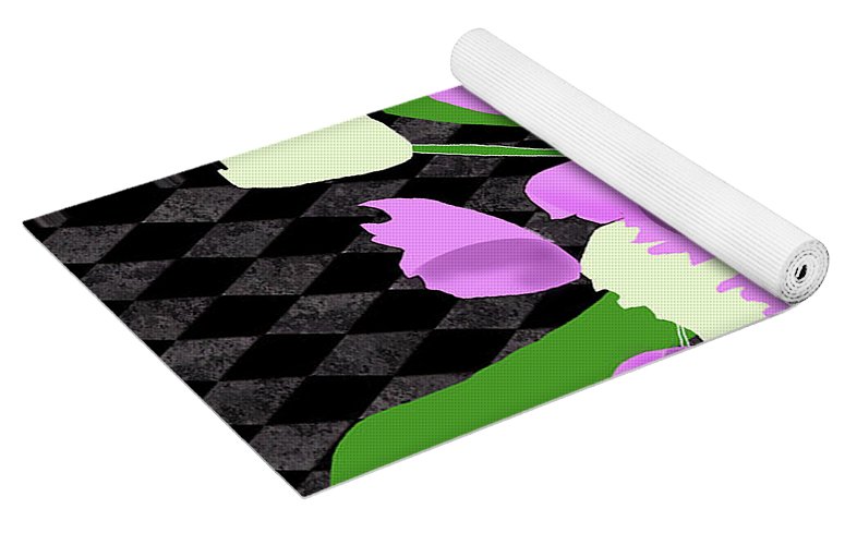 The Cat and The Tulips - Yoga Mat