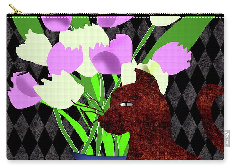 The Cat and The Tulips - Carry-All Pouch