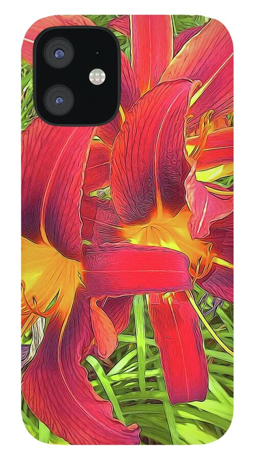 Three Red Tiger Lilies - Phone Case