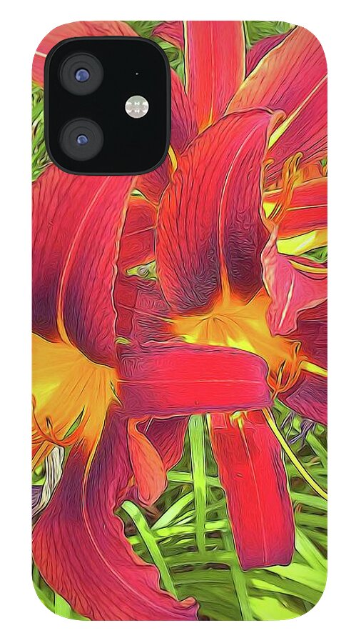 Three Red Tiger Lilies - Phone Case