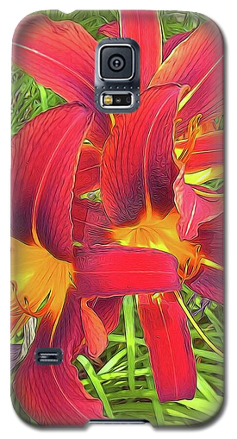 Three Red Tiger Lilies - Phone Case