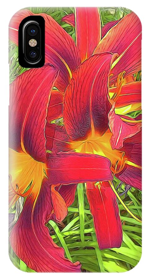 Three Red Tiger Lilies - Phone Case