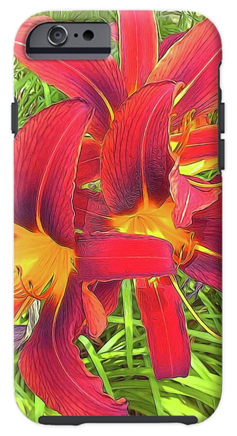 Three Red Tiger Lilies - Phone Case