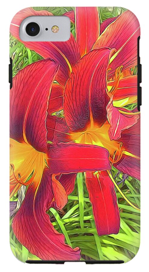 Three Red Tiger Lilies - Phone Case