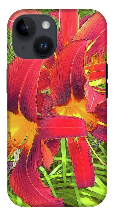 Three Red Tiger Lilies - Phone Case