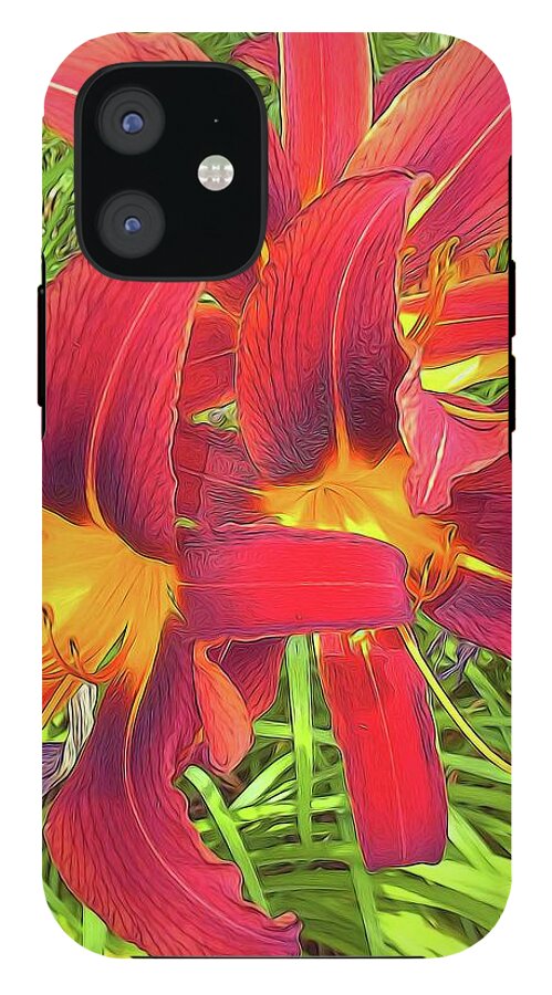 Three Red Tiger Lilies - Phone Case