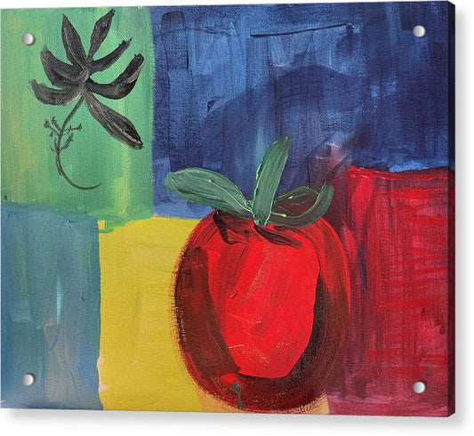 Tomato Basil Abstract - Acrylic Print