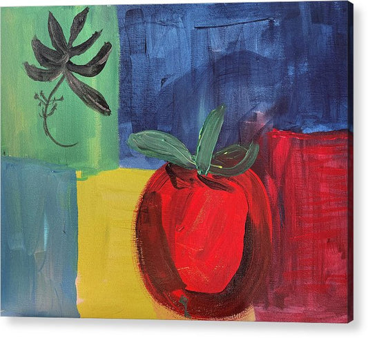 Tomato Basil Abstract - Acrylic Print