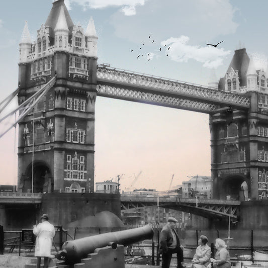 Vintage Travel Tower Bridge Digital Image Download