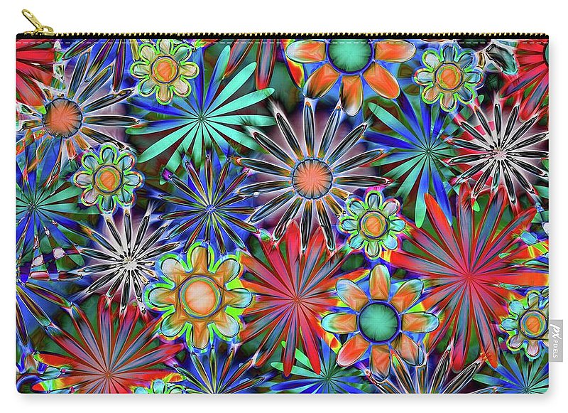 Tropical Daisies Collage - Carry-All Pouch