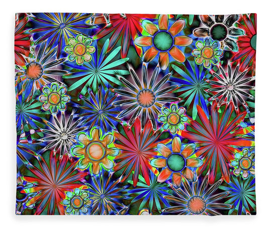 Tropical Daisies Collage - Blanket