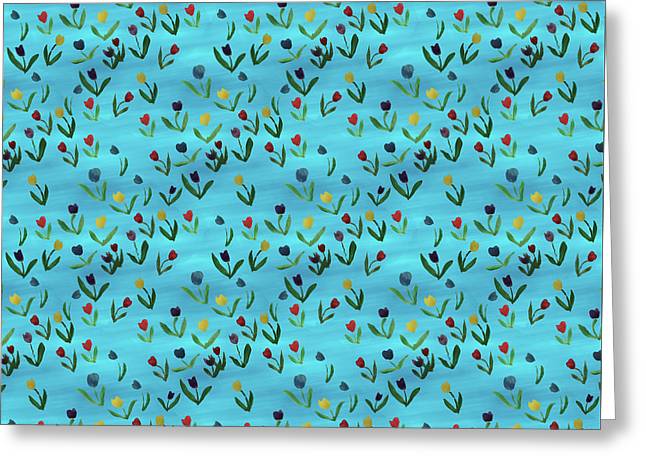 Tulips Pattern - Greeting Card
