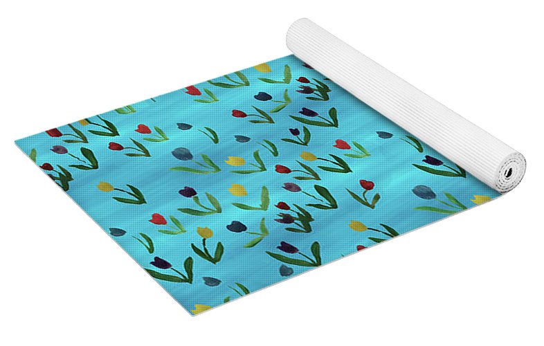 Tulips Pattern - Yoga Mat
