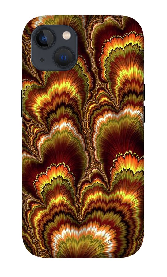 Turkey Feather Fractal - Phone Case