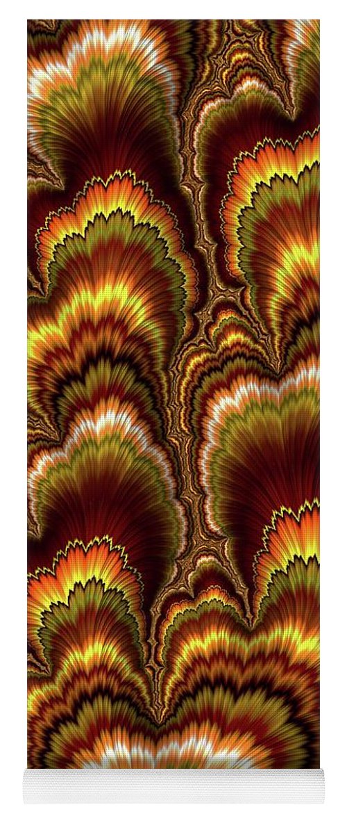 Turkey Feather Fractal - Yoga Mat