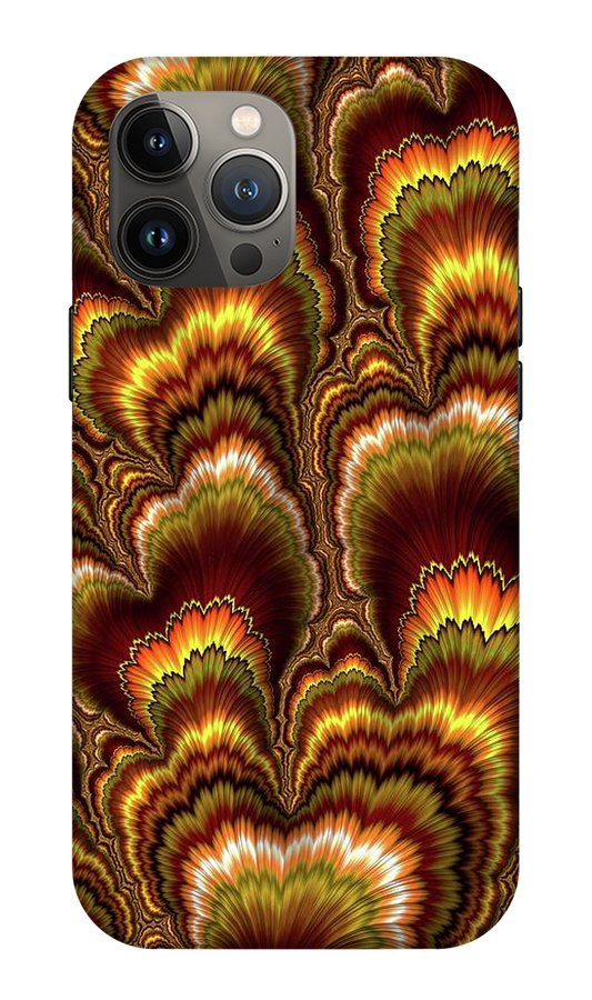 Turkey Feather Fractal - Phone Case