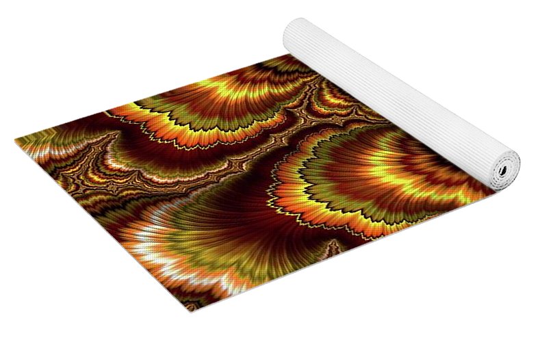 Turkey Feather Fractal - Yoga Mat