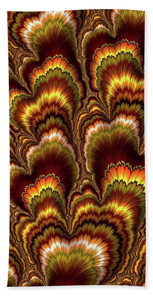 Turkey Feather Fractal - Beach Towel
