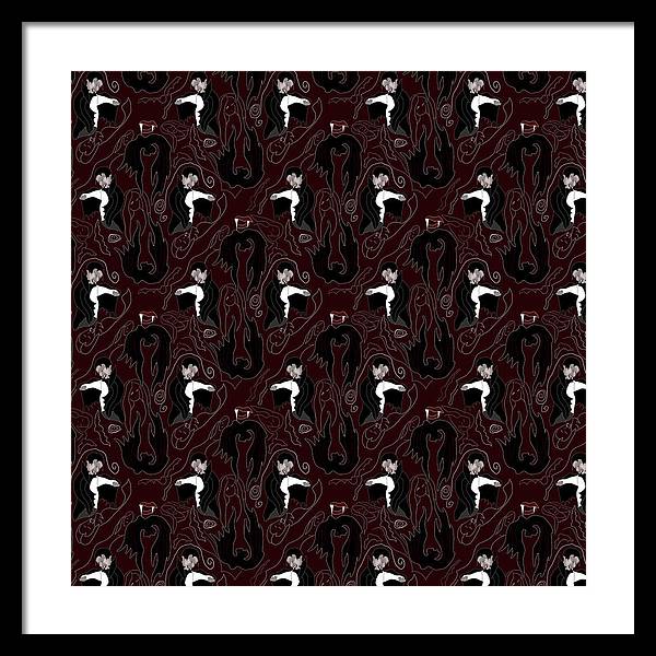 Vampire Pattern - Framed Print