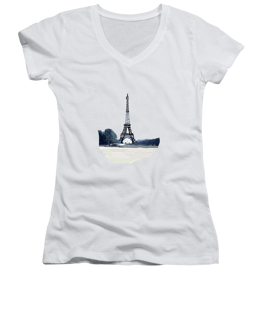 Vintage Eiffel tower Impression - Women's V-Neck