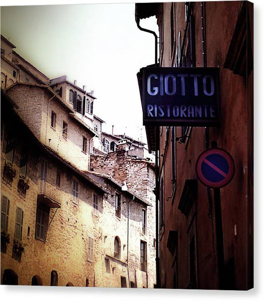 Vintage Italian Restaurant - Canvas Print