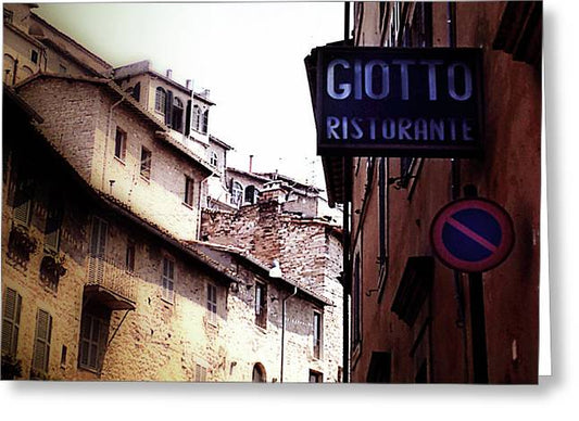 Vintage Italian Restaurant - Greeting Card