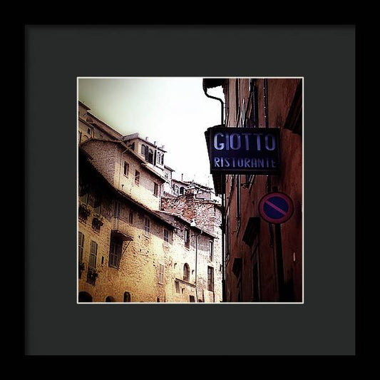 Vintage Italian Restaurant - Framed Print