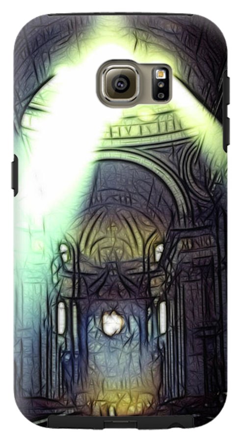 Vintage Travel Cathedral Light Show - Phone Case