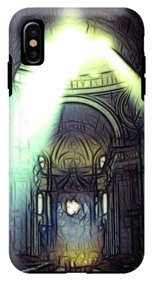 Vintage Travel Cathedral Light Show - Phone Case