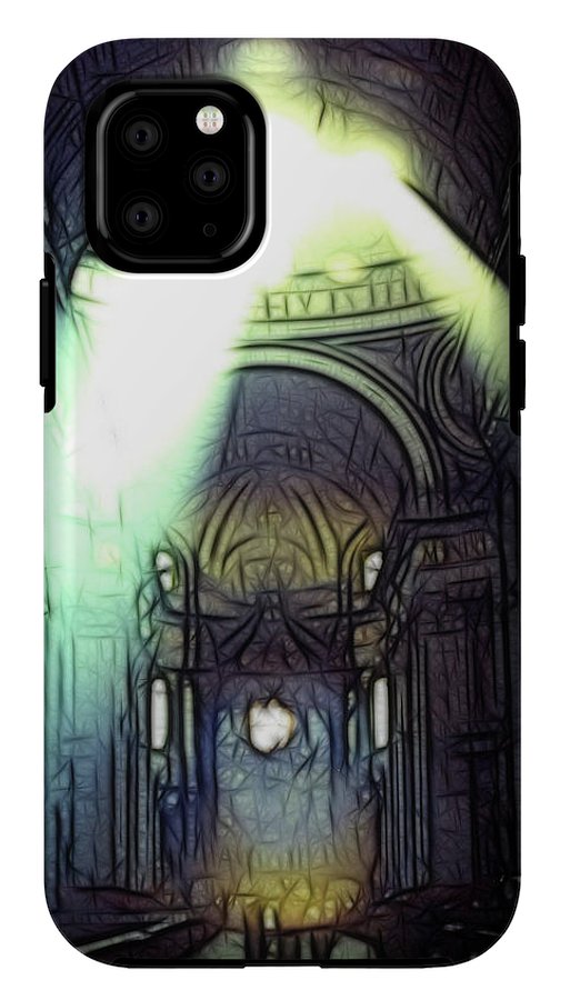 Vintage Travel Cathedral Light Show - Phone Case
