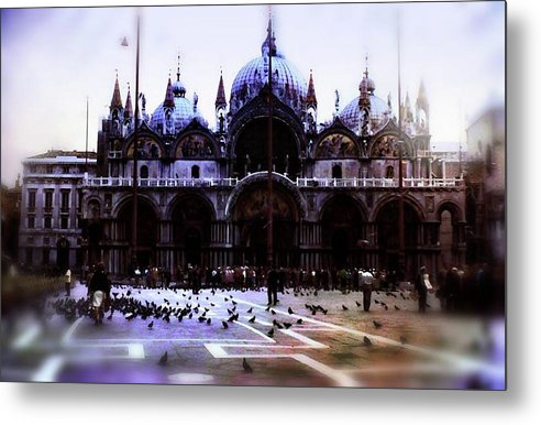 Vintage Travel Cathedral San Marco - Metal Print
