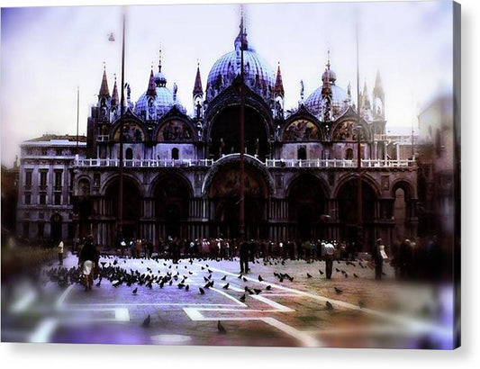 Vintage Travel Cathedral San Marco - Acrylic Print