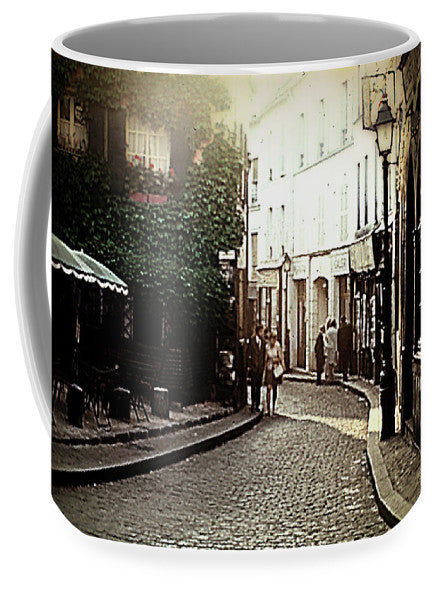 Vintage Travel Cobblestone Cafe - Mug