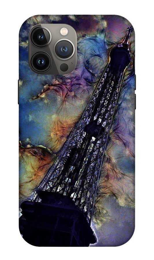 Vintage Travel Eiffel Tower Abstract - Phone Case