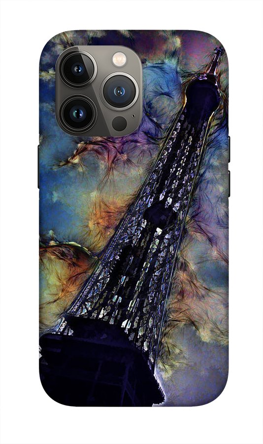 Vintage Travel Eiffel Tower Abstract - Phone Case