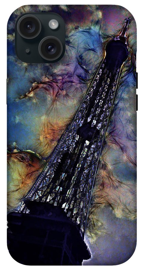 Vintage Travel Eiffel Tower Abstract - Phone Case