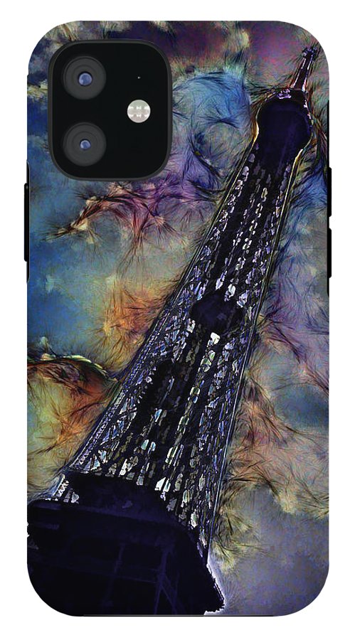 Vintage Travel Eiffel Tower Abstract - Phone Case