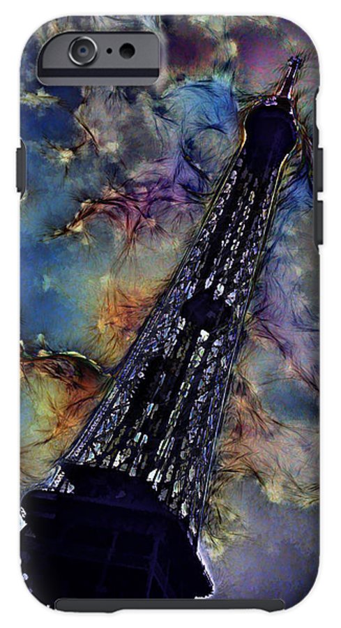 Vintage Travel Eiffel Tower Abstract - Phone Case
