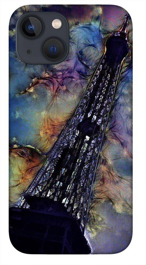 Vintage Travel Eiffel Tower Abstract - Phone Case
