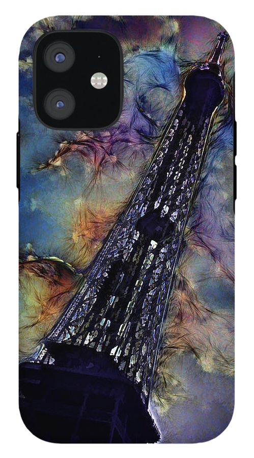 Vintage Travel Eiffel Tower Abstract - Phone Case