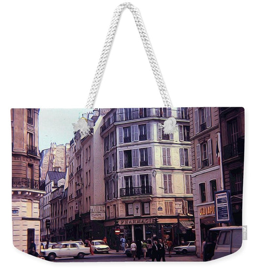 Vintage Travel Europe Streetcorner - Weekender Tote Bag