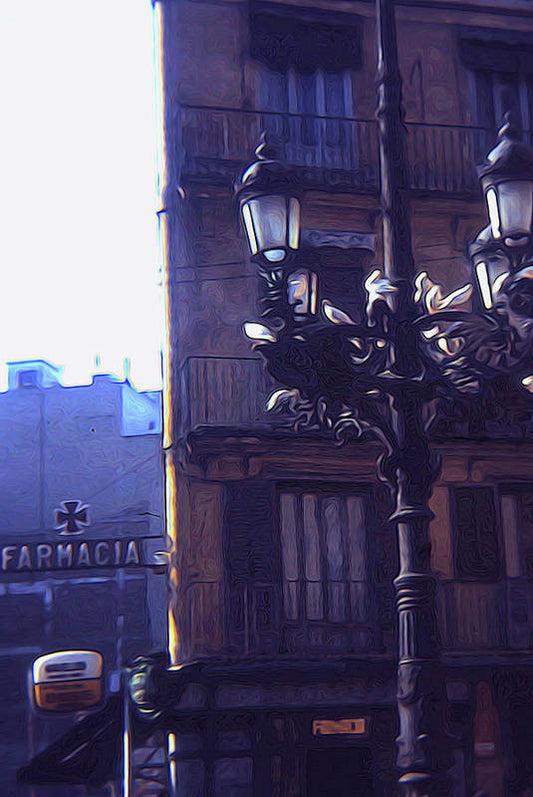 Vintage Travel Italian Street lamp - Art Print