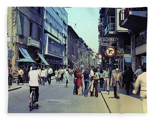 Vintage Travel Italy 1971 - Blanket